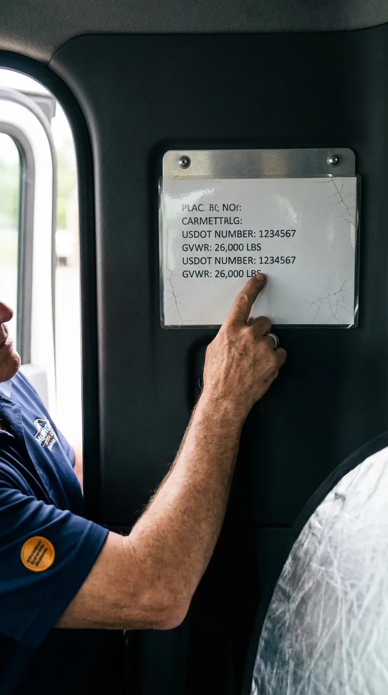 USDOT licensing placard verification in Fairhaven